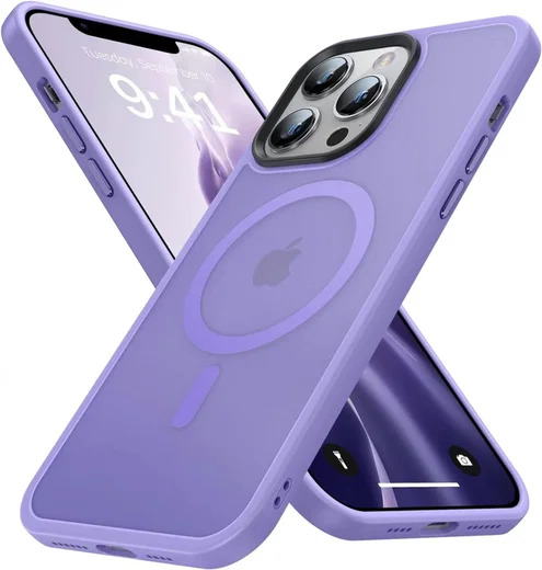 Apple iPhone 13 Pro Hoesje met MagSafe Back Cover Matte Violet afbeelding 1