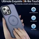 Apple iPhone 13 Pro Hoesje met MagSafe Matte Back Cover Blue afbeelding 5