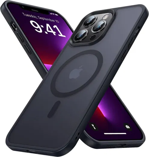 Apple iPhone 13 Pro Max Hoesje met MagSafe Matte Zwart afbeelding 1