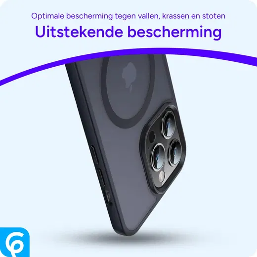 Apple iPhone 13 Pro Max Hoesje met MagSafe Matte Zwart afbeelding 6