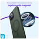 Apple iPhone 14 Hoesje met MagSafe Back Cover Matte Donkergroen afbeelding 5