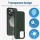 Apple iPhone 14 Pro Hoesje met MagSafe Back Cover Matte Donkergroen afbeelding 4