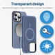 Apple iPhone 14 Pro Hoesje met MagSafe Back Cover Matte Blauw afbeelding 4