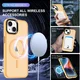 Apple iPhone 14 Plus Hoesje met MagSafe Back Cover Matte Oranje afbeelding 4