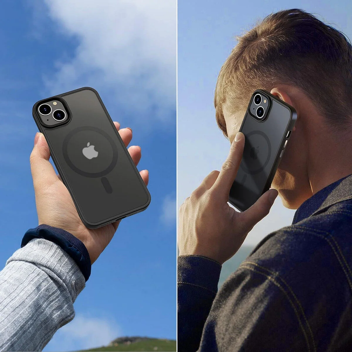 Apple iPhone 14 Plus Hoesje met MagSafe Back Cover Matte Zwart afbeelding 10