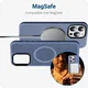 Apple iPhone 14 Pro Max Hoesje met MagSafe Back Cover Matte Blue afbeelding 7