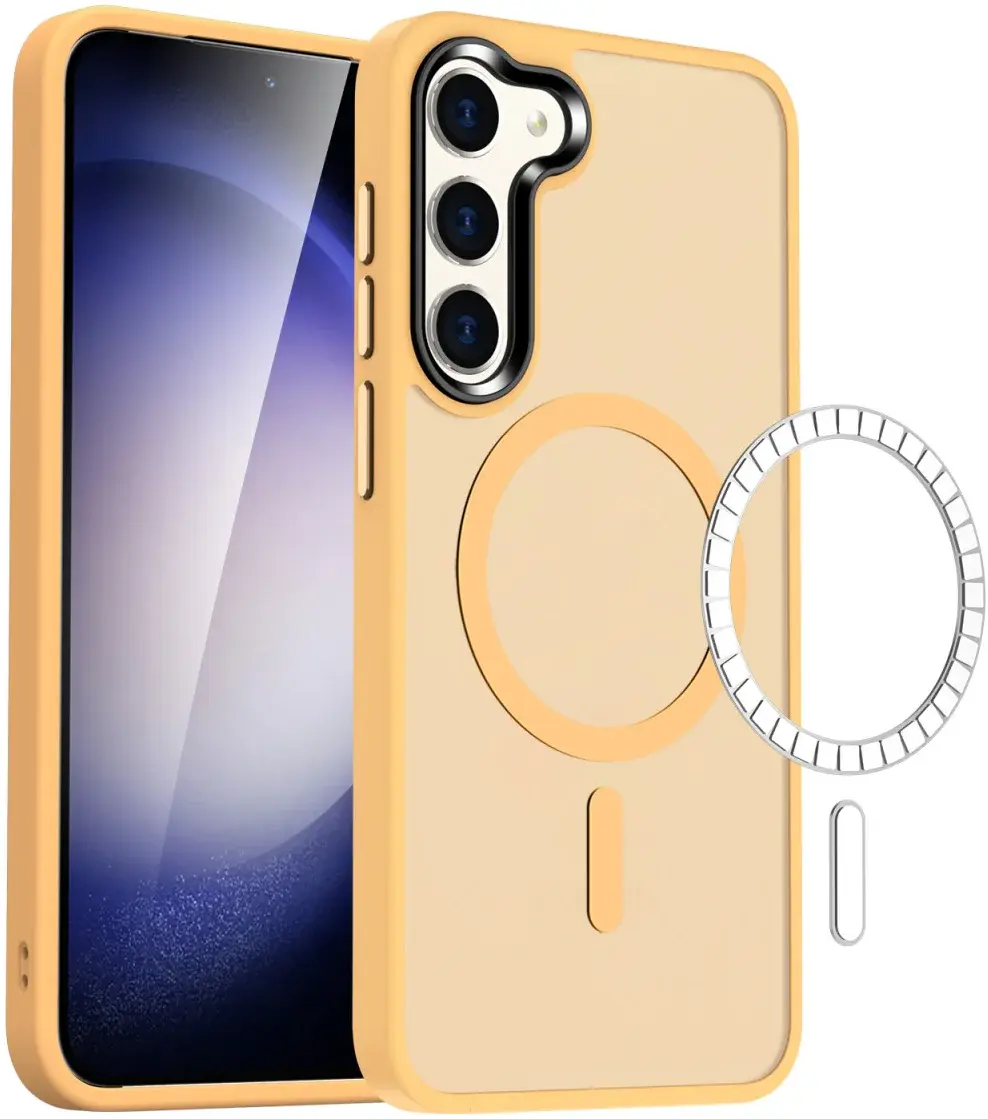 Samsung Galaxy S23 Plus Hoesje met MagSafe Matte Oranje afbeelding 1