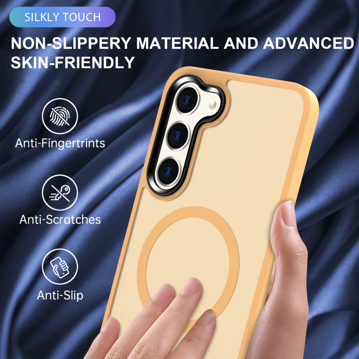 Samsung Galaxy S23 Plus Hoesje met MagSafe Matte Oranje afbeelding 8