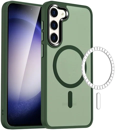 Samsung Galaxy S23 Plus Hoesje met MagSafe Matte Green afbeelding 1