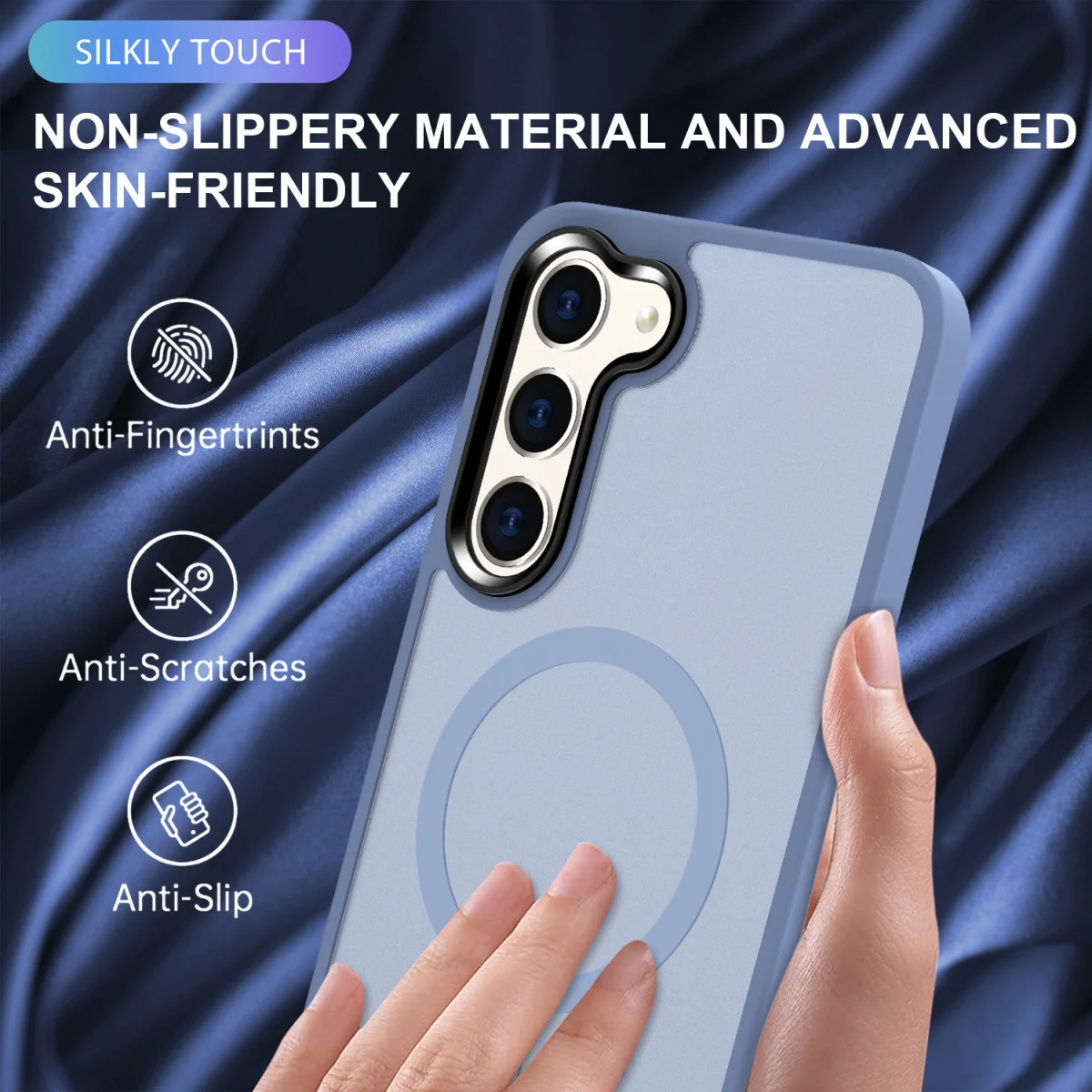 Samsung Galaxy S23 Plus Hoesje met MagSafe Matte Blauw afbeelding 8