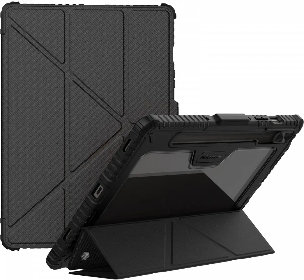 Nillkin Bumper Samsung Tab S10 Lite / S10 FE / S9 (FE) Case Camera Slider Zwart afbeelding 1