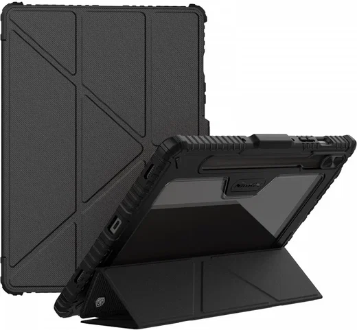 Nillkin Bumper Samsung Tab S10 Lite / S10 FE / S9 (FE) Case Camera Slider Zwart afbeelding 1
