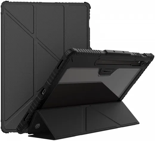 Nillkin Bumper Samsung Tab S9 Ultra Book Case met Camera Slider Zwart afbeelding 1