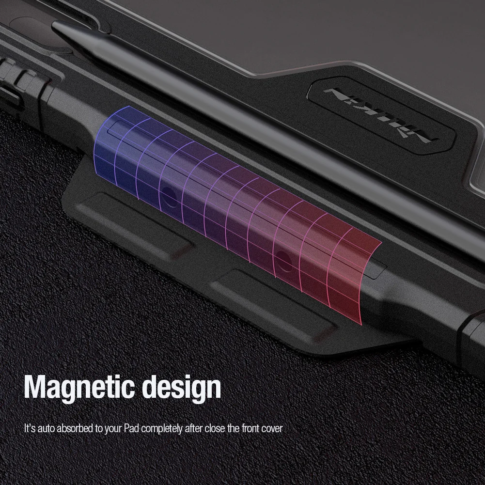 Nillkin Bumper Samsung Tab S9 Ultra Book Case met Camera Slider Zwart afbeelding 8