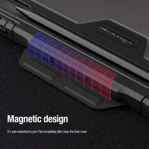 Nillkin Bumper Samsung Tab S9 Ultra Book Case met Camera Slider Blauw afbeelding 8