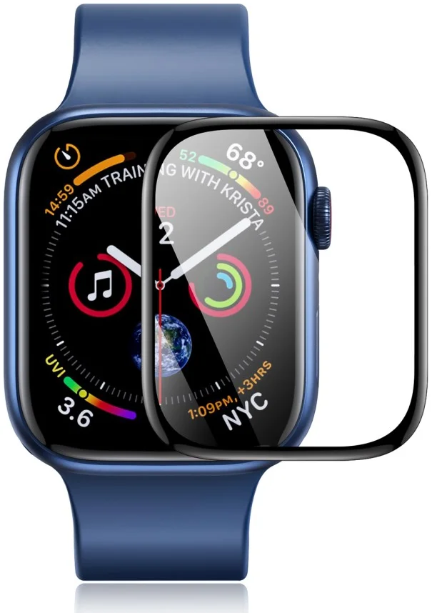 Dux Ducis Apple Watch 4/5/6/SE 44MM Screenprotector Folie (2-Pack) Zwart afbeelding 1