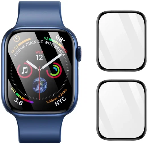 Dux Ducis Apple Watch 4/5/6/SE 44MM Screenprotector Folie (2-Pack) Zwart afbeelding 10