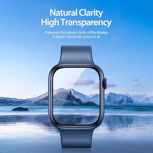 Dux Ducis Apple Watch 4/5/6/SE 44MM Screenprotector Folie (2-Pack) Zwart afbeelding 4