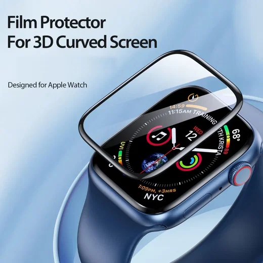 Dux Ducis Apple Watch 4/5/6/SE 44MM Screenprotector Folie (2-Pack) Zwart afbeelding 5