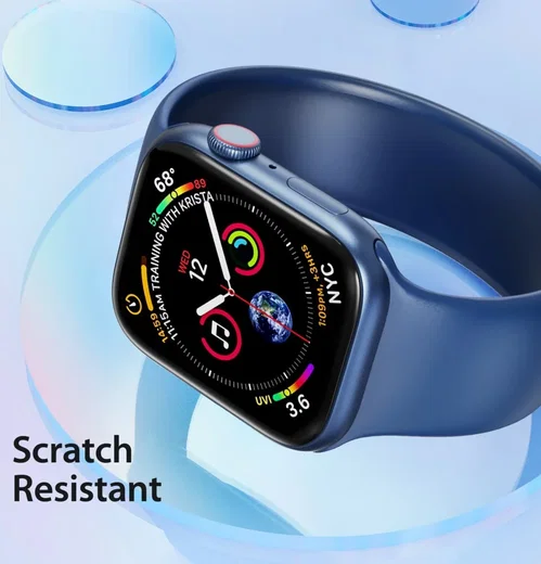 Dux Ducis Apple Watch 4/5/6/SE 44MM Screenprotector Folie (2-Pack) Zwart afbeelding 6