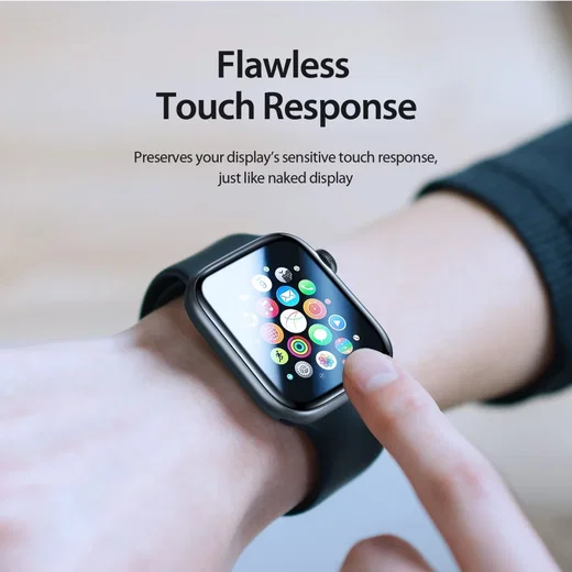 Dux Ducis Apple Watch 4/5/6/SE 44MM Screenprotector Folie (2-Pack) Zwart afbeelding 9