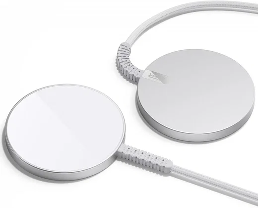 ESR HaloLock Mini MagSafe 15W Draadloze Oplader 1.5M Zilver Two-Pack afbeelding 1