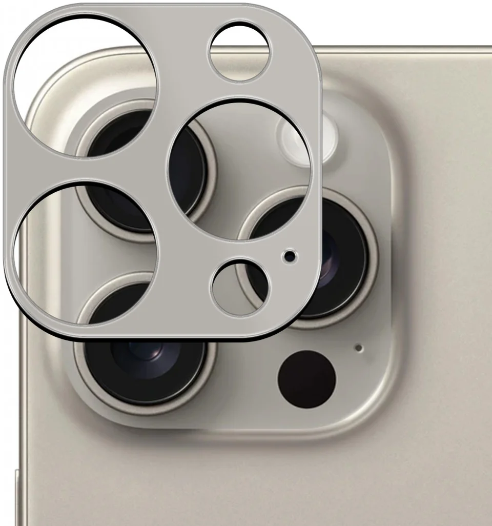 Rosso Apple iPhone 15 Pro/15 Pro Max Camera Lens Protector Titanium afbeelding 2