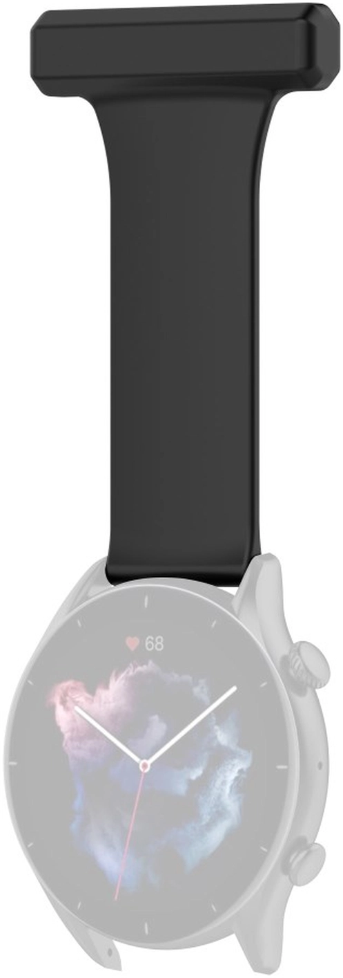 Universeel Smartwatch 22MM Siliconen Dames Verpleegkundige Band - Zwart afbeelding 2