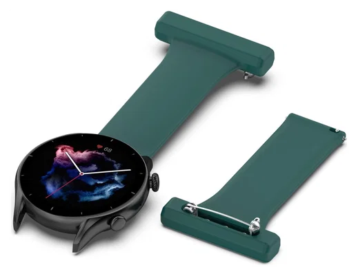 Universeel Smartwatch 22MM Siliconen Dames Verpleegkundige Band - Groen afbeelding 1