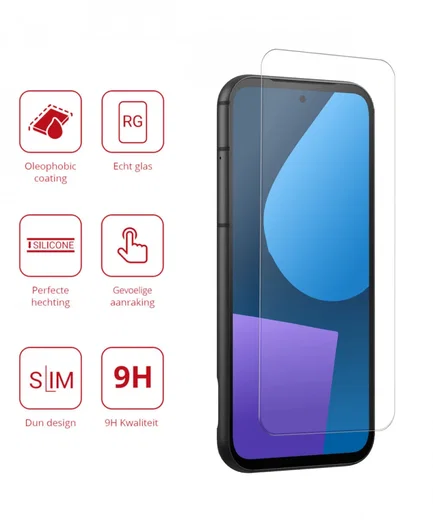 Rosso Fairphone 5 9H Tempered Glass Screen Protector afbeelding 2