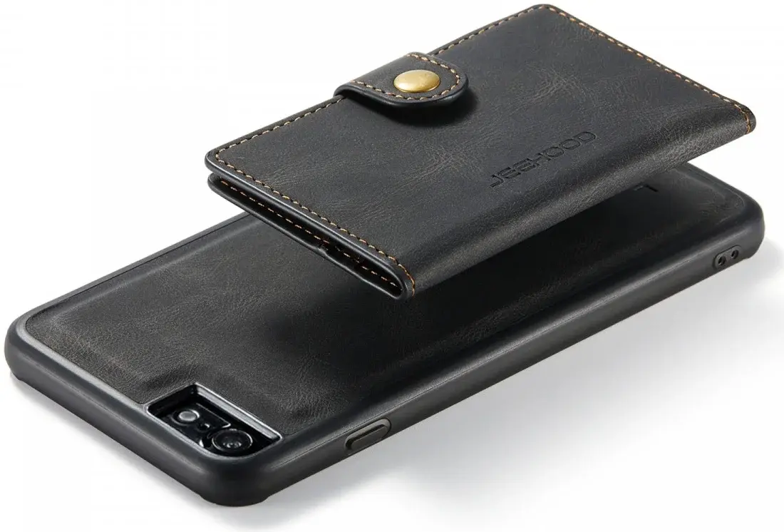 CaseMe JH-01 iPhone SE 2020/2022 Hoesje Magnetische Kaarthouder Zwart afbeelding 2