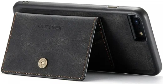 CaseMe JH-01 iPhone SE 2020/2022 Hoesje Magnetische Kaarthouder Zwart afbeelding 7