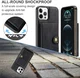 CaseMe JH-01 iPhone 12/12Pro Hoesje met Magnetische Kaarthouder Zwart afbeelding 5