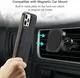 CaseMe JH-01 iPhone 12/12Pro Hoesje met Magnetische Kaarthouder Zwart afbeelding 6