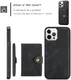 CaseMe JH-01 iPhone 12/12Pro Hoesje met Magnetische Kaarthouder Zwart afbeelding 7