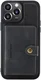 CaseMe JH-01 Apple iPhone 13 Pro Hoesje Magnetische Kaarthouder Zwart afbeelding 2