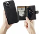 CaseMe JH-01 iPhone 14 Pro Max Hoesje Magnetische Kaarthouder Zwart afbeelding 3