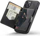 CaseMe JH-01 Apple iPhone 15 Hoesje met Magnetische Kaarthouder Zwart