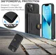 CaseMe JH-01 Apple iPhone 15 Hoesje met Magnetische Kaarthouder Zwart afbeelding 4