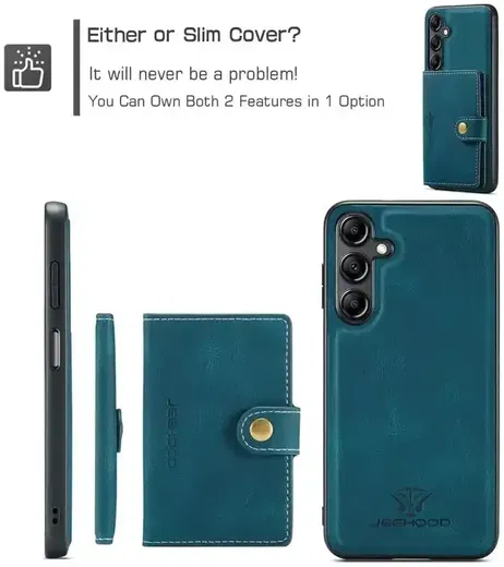 CaseMe JH-01 Samsung A14 5G Hoesje met Magnetische Kaarthouder Zwart afbeelding 6