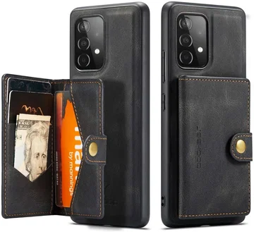 CaseMe JH-01 Samsung Galaxy A32 5G Hoesje Magnetische Pashouder Zwart