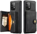 CaseMe JH-01 Samsung Galaxy A32 5G Hoesje Magnetische Pashouder Zwart