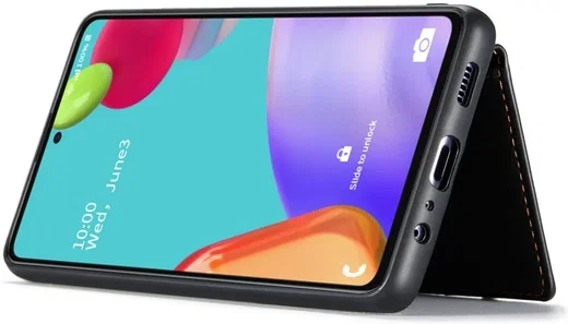 CaseMe JH-01 Samsung Galaxy A32 5G Hoesje Magnetische Pashouder Zwart afbeelding 12