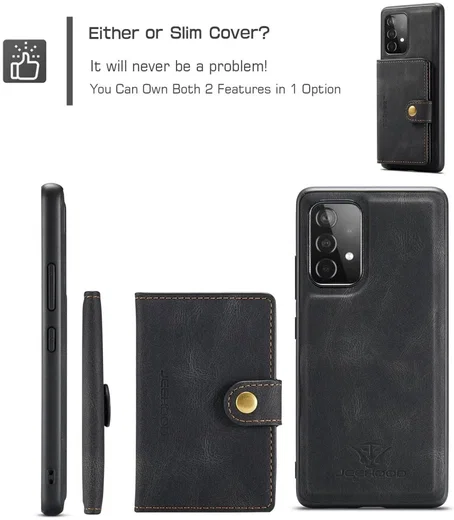 CaseMe JH-01 Samsung Galaxy A32 5G Hoesje Magnetische Pashouder Zwart afbeelding 6