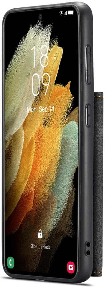 CaseMe JH-01 Samsung Galaxy S22 Hoesje Magnetische Kaarthouder Zwart afbeelding 11