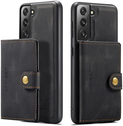 CaseMe JH-01 Samsung Galaxy S22 Hoesje Magnetische Kaarthouder Zwart afbeelding 2
