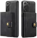 CaseMe JH-01 Samsung Galaxy S22 Hoesje Magnetische Kaarthouder Zwart afbeelding 2
