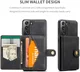 CaseMe JH-01 Samsung Galaxy S22 Hoesje Magnetische Kaarthouder Zwart afbeelding 9