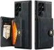 CaseMe JH-01 Samsung S22 Ultra Hoesje Magnetische Kaarthouder Zwart afbeelding 1