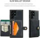 CaseMe JH-01 Samsung S22 Ultra Hoesje Magnetische Kaarthouder Zwart afbeelding 5